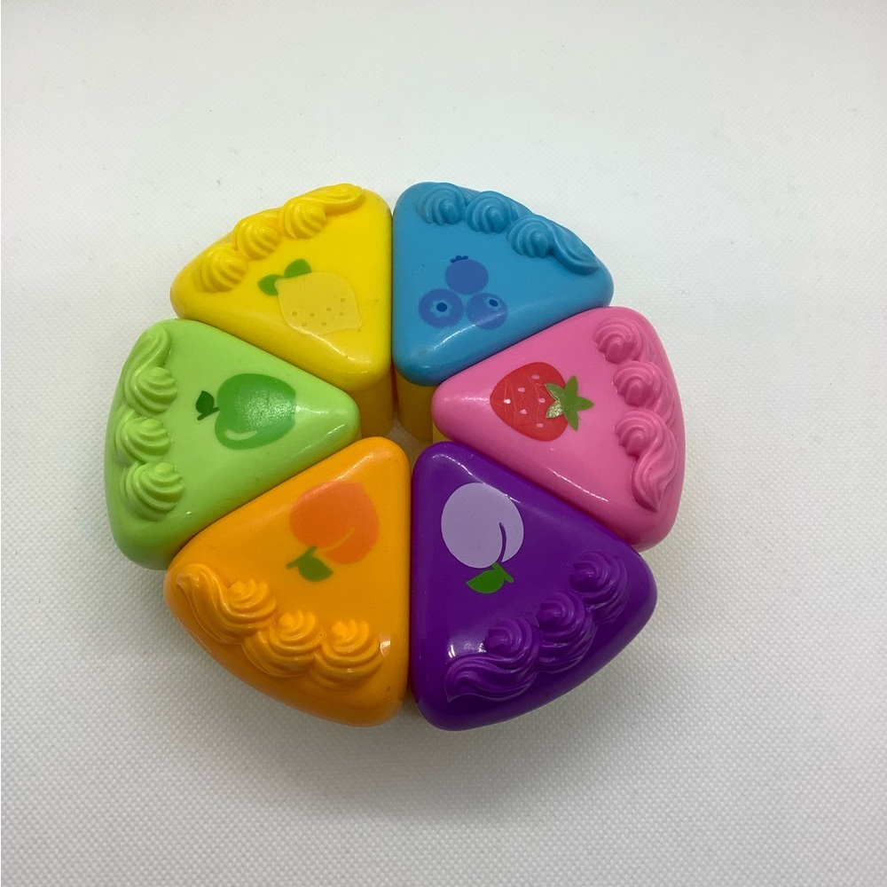 Leap Frog Musical Rainbow Tea Party 6 Cakes Slices Full Cake